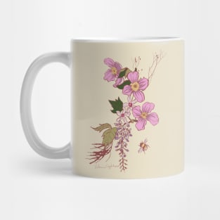 Cascading Anemone Clematis and Wisteria Mug